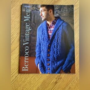 Men's Blue Cable Knit Sweater Book